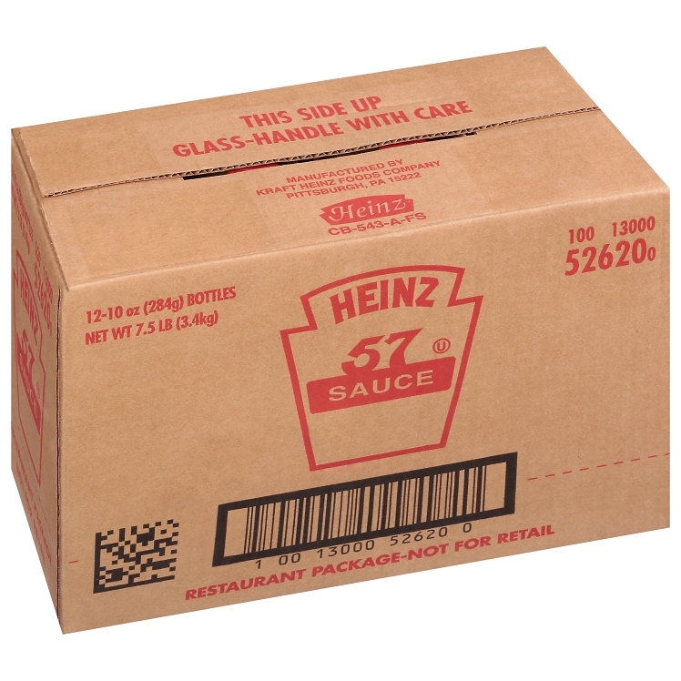 HEINZ STEAK SAUCE GLASS BOTTLE