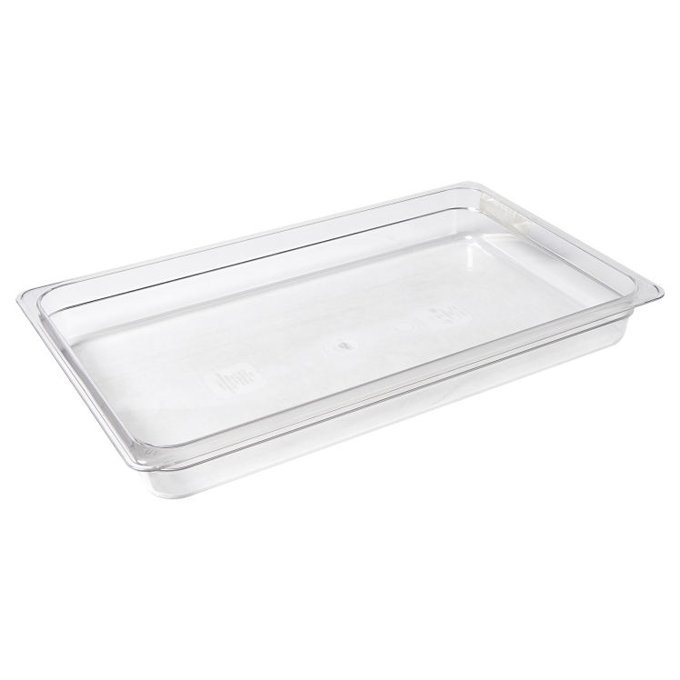 CAMBRO FOOD PAN CLEAR FULL SIZE 2.5 INCH DEEP