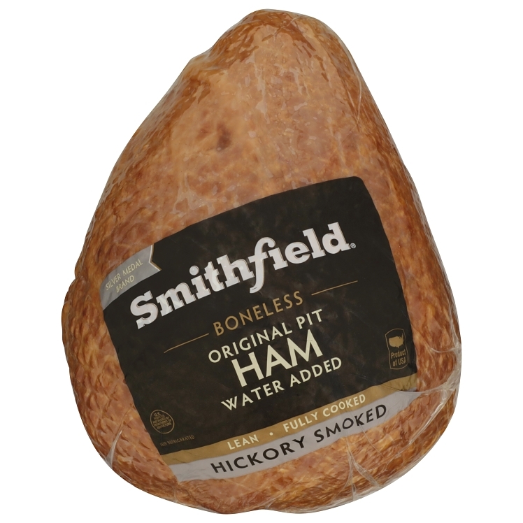 SMITHFIELD BONELESS PIT HAM HICKORY SMOKED REF