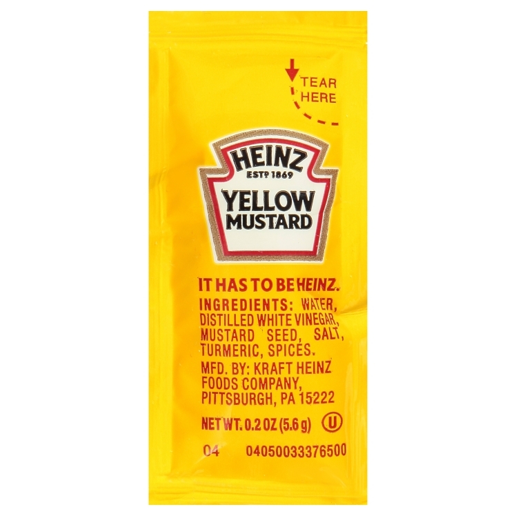 HEINZ YELLOW SQUEEZE POUCH MUSTARD