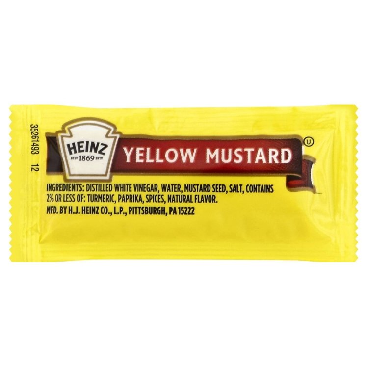 HEINZ YELLOW SQUEEZE POUCH MUSTARD
