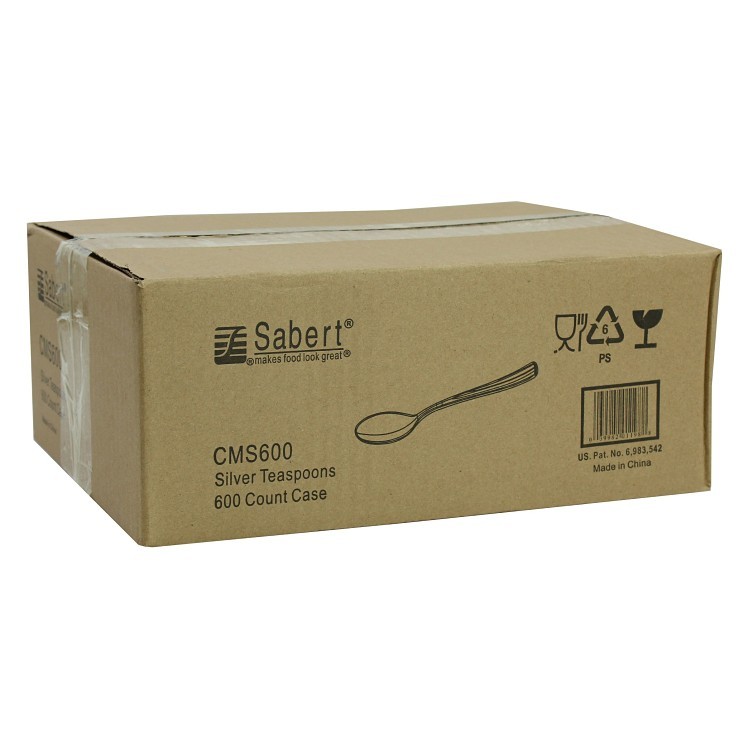 SABERT POLYSTYRENE SILVER LOOK SPOON
