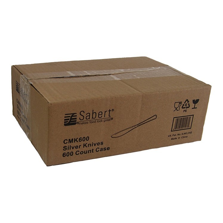 SABERT POLYSTYRENE SILVER LOOK KNIFE