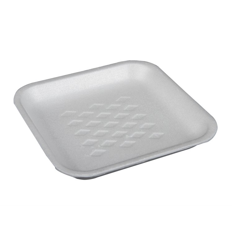 PACTIV 1 SECTION 5.25X5.25 INCH FOAM WHITE TRAY