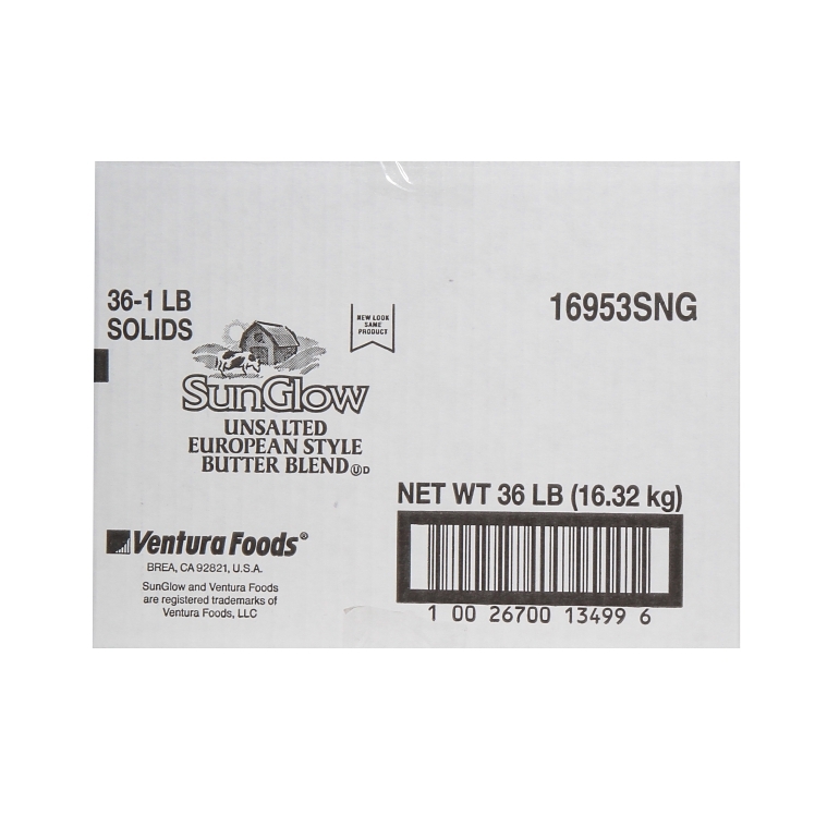 SUN GLOW EUROPEAN STYLE BUTTER/MARGARINE BLEND UNSALTED