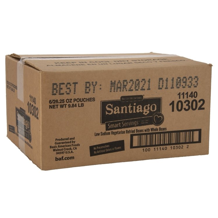 SANTIAGO REFRIED BEANS VEGETARIAN LOW SODIUM DEHYDRATED