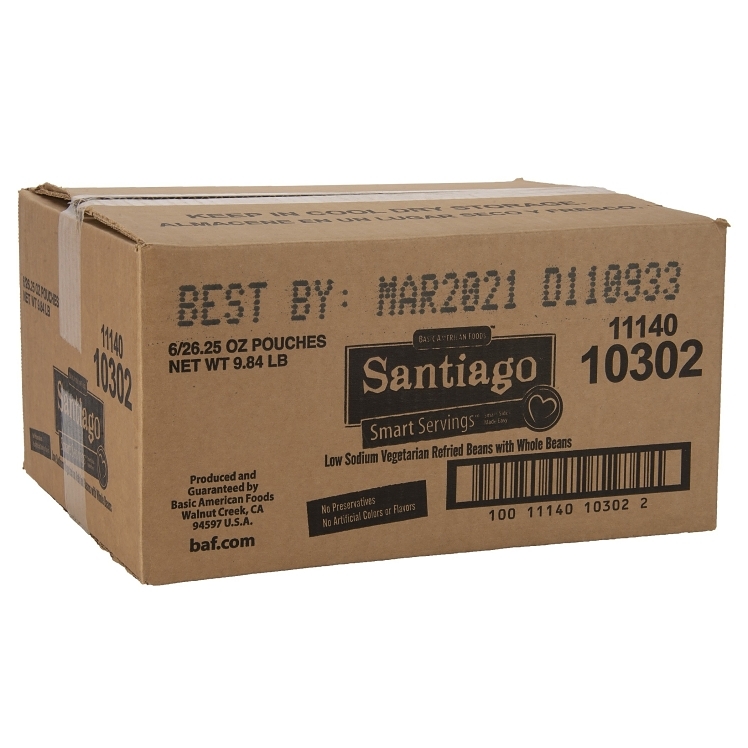 SANTIAGO REFRIED BEANS VEGETARIAN LOW SODIUM DEHYDRATED