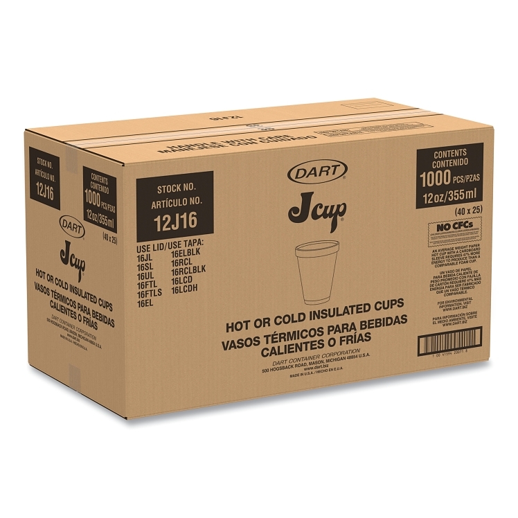 DART 12 OUNCE FOAM CUPS