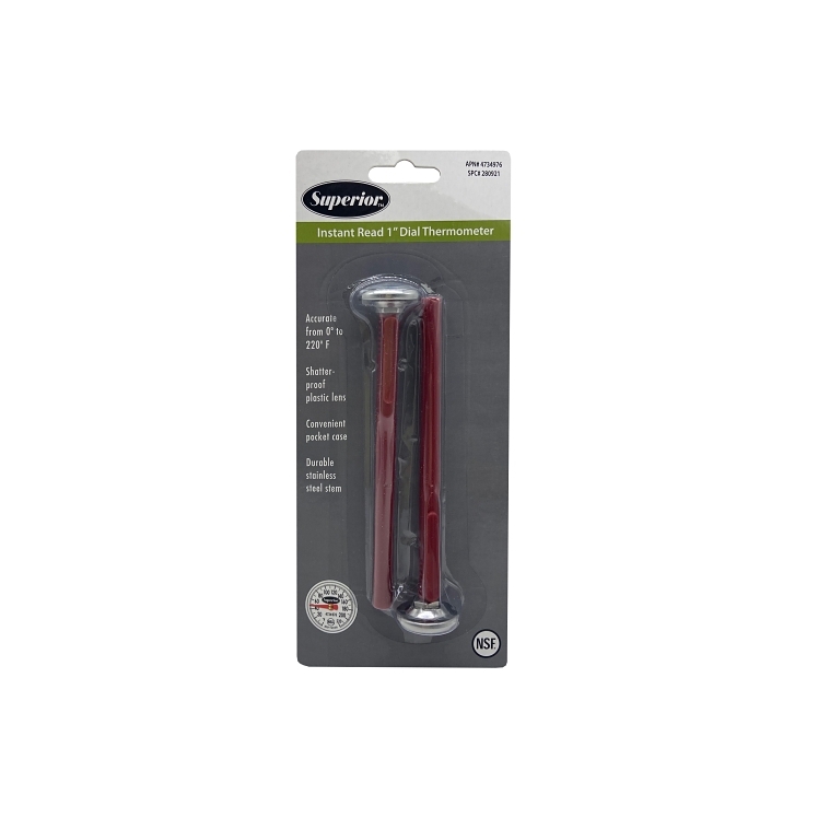 SUPERIOR / CES THERMOMETER POCKET DIAL 0/220 FAHRENHEIT