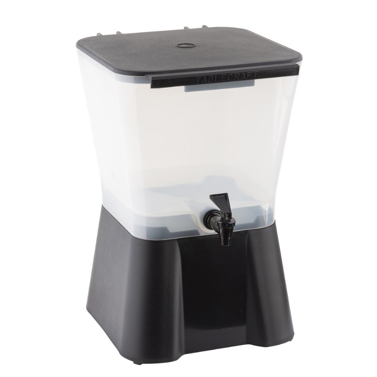 ICED TEA DISPENSER WHITE W/BLACK BASE 3 GALLON