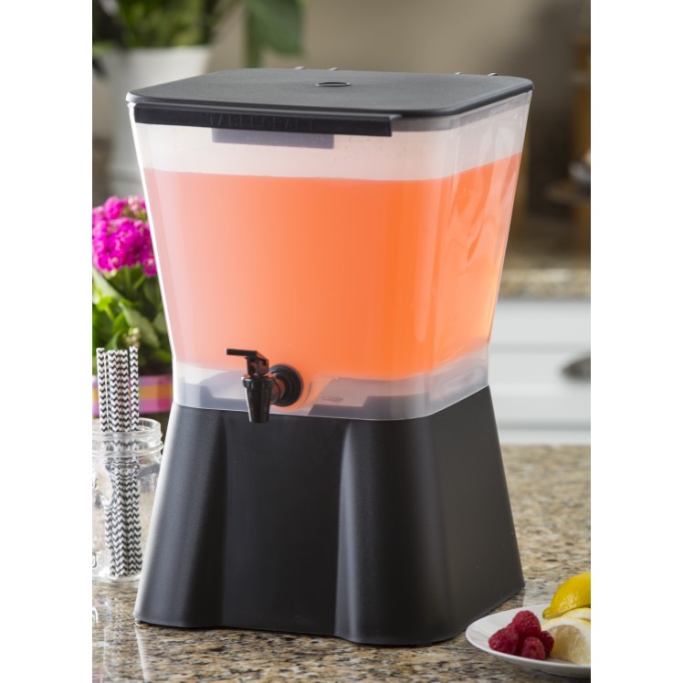 ICED TEA DISPENSER WHITE W/BLACK BASE 3 GALLON