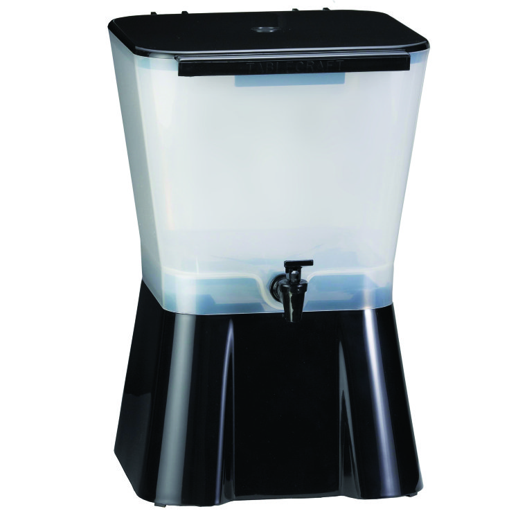 ICED TEA DISPENSER WHITE W/BLACK BASE 3 GALLON