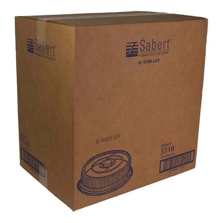SABERT CLEAR HIGH DOME LID FOR 18 ROUND PLATTER
