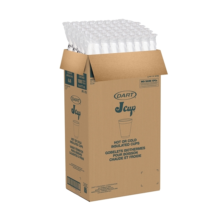 DART WHITE FOAM CUP 6 OZ