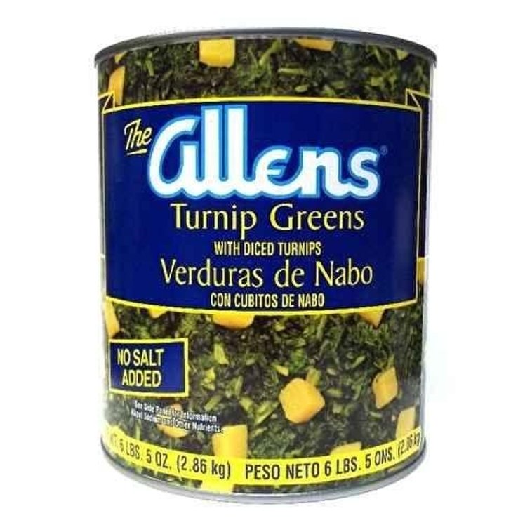 ALLENS GREEN, TURNIP CHOPPED NO SALT ADDED