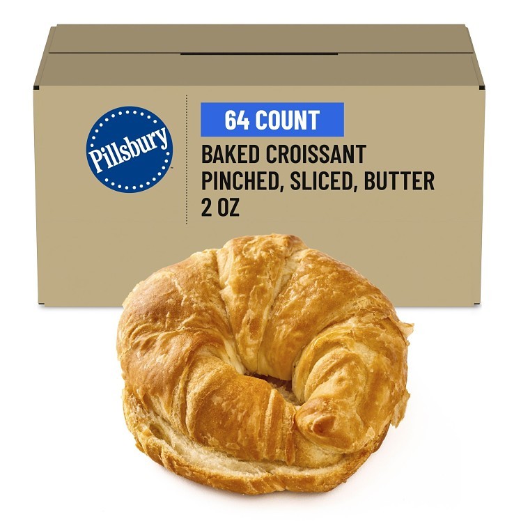 PILLSBURY BUTTER CROISSANT CURVED SLICED 2 OZ BAKED