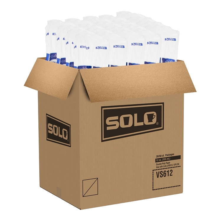 SOLO 12 OZ DOUBLE POLY PAPER FOOD CONTAINER