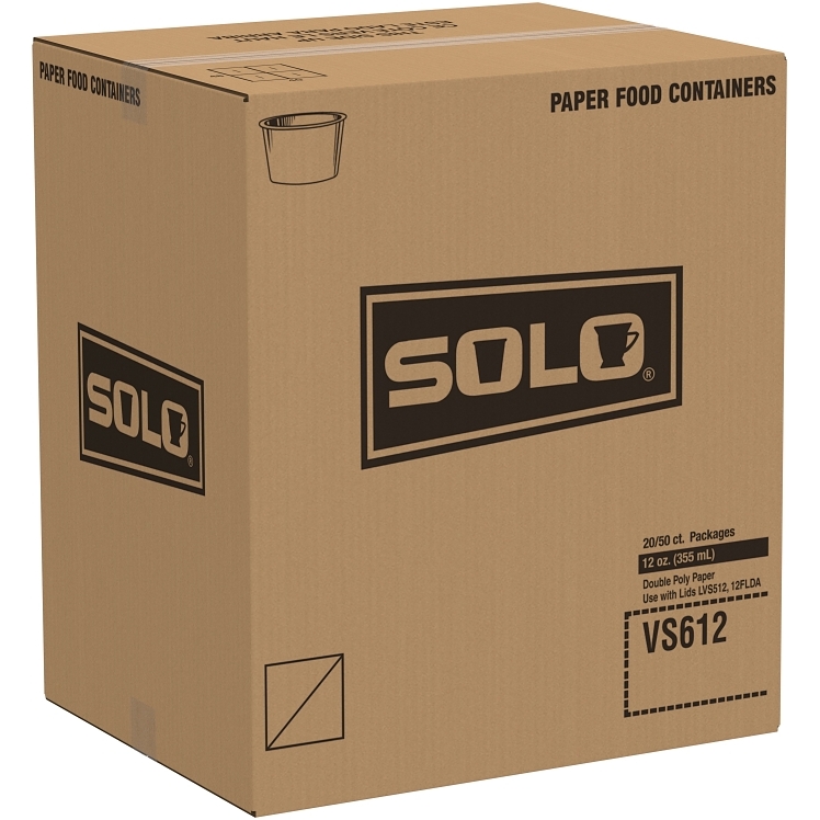 SOLO 12 OZ DOUBLE POLY PAPER FOOD CONTAINER