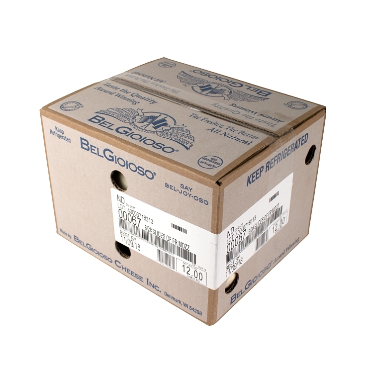 BELGIOIOSO SLICED DRY PACK MOZZARELLA PROVOLONE LOG