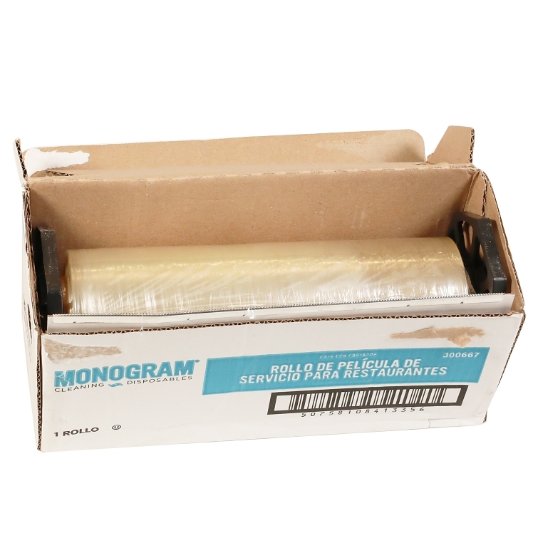 MONOGRAM PLASTIC FILM ROLL W/ CUTTER BOX 12IN X 2000 FT