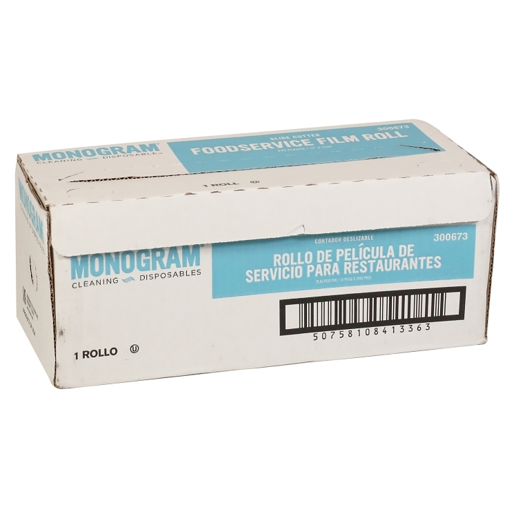 MONOGRAM FILM PLASTIC ROLL SLIDE 12 INCH X 2000 FEET