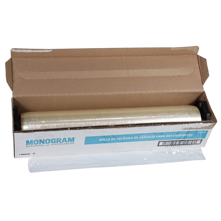 MONOGRAM 24 X 2000' FOODSERVICE PLASTIC ROLL FILM WITH SERRATED CUTTER