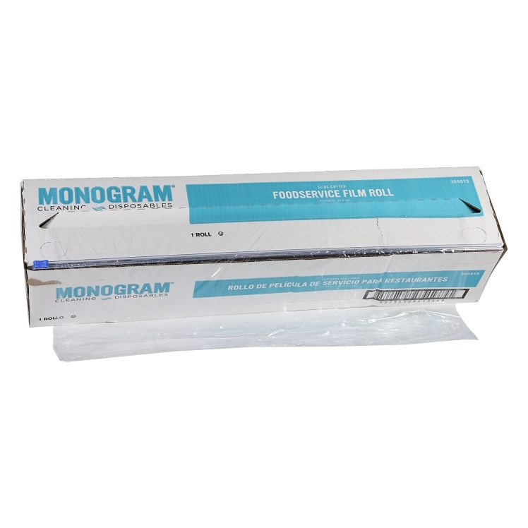 MONOGRAM PLASTIC FILM ROLL WITH SLIDE CUTTER BOX 24IN X 2000FT