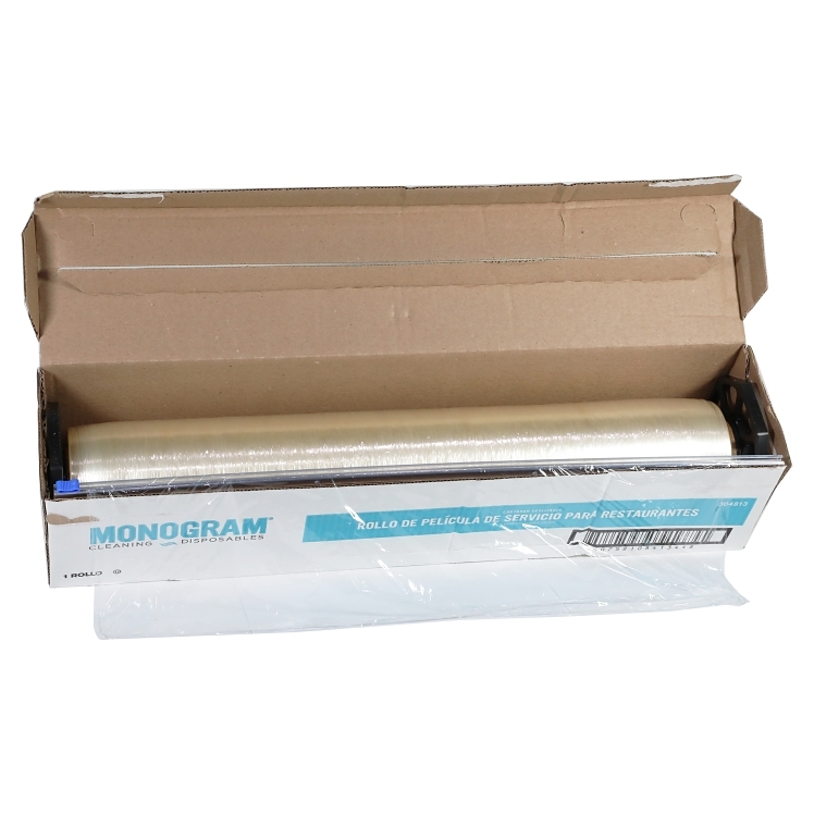 MONOGRAM PLASTIC FILM ROLL WITH SLIDE CUTTER BOX 24IN X 2000FT