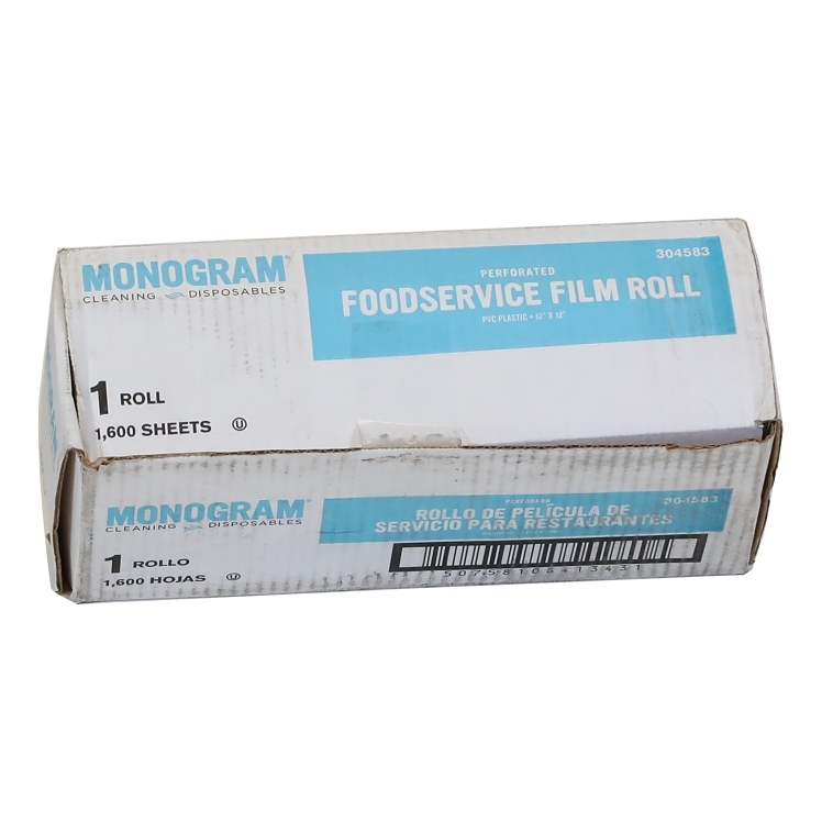 MONOGRAM FILM 12X12 PLASTIC PERFORATED ROLL BOX