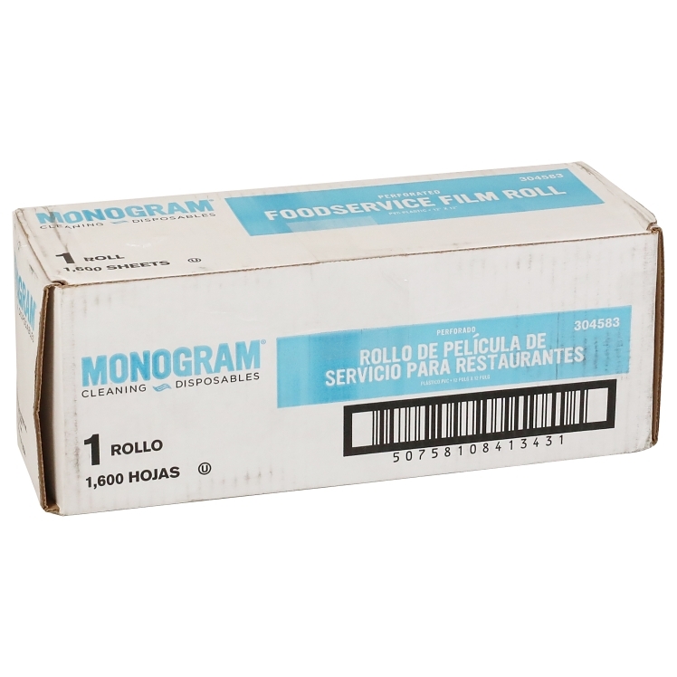 MONOGRAM FILM 12X12 PLASTIC PERFORATED ROLL BOX