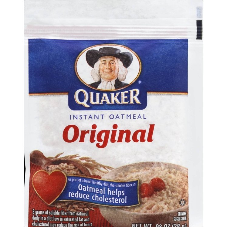 QUAKER CEREAL OATMEAL ROLLED INSTANT SINGLE SERVE POUCH