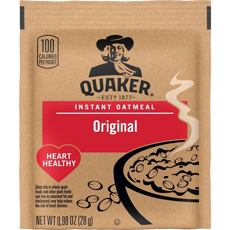 QUAKER CEREAL OATMEAL ROLLED INSTANT SINGLE SERVE POUCH