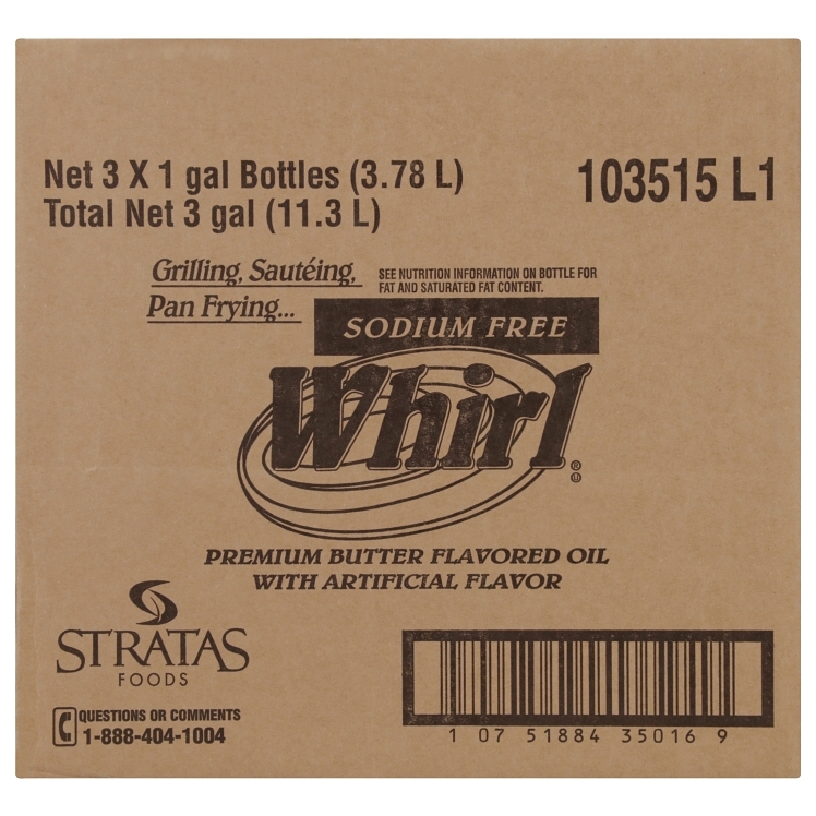 WHIRL OIL BUTTER ALTERNATIVE VEGETABLE SOY FREE LIQUID