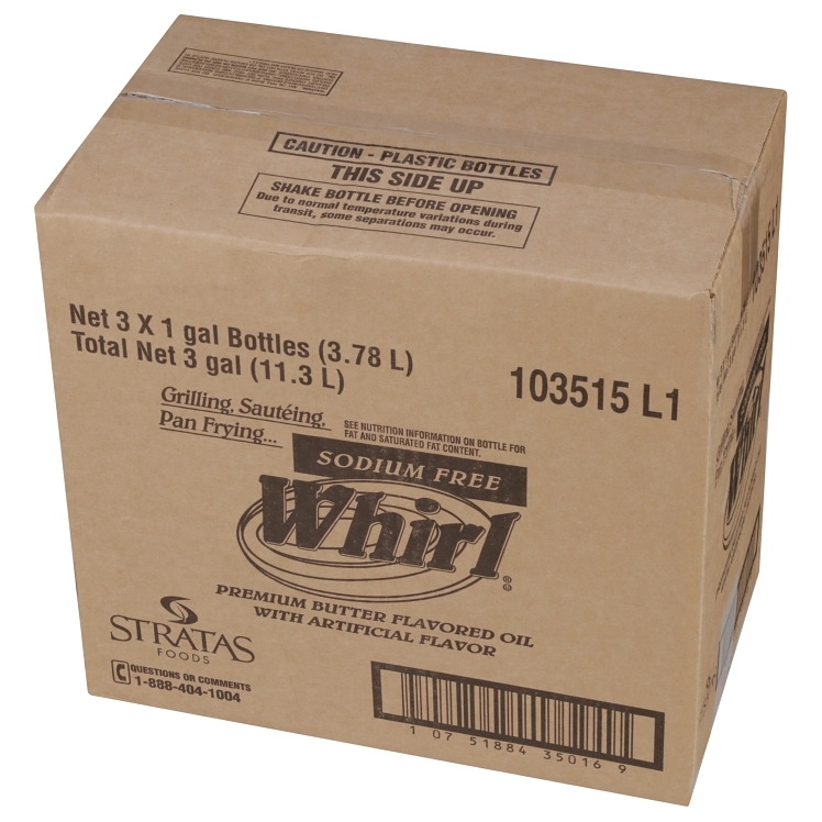 WHIRL OIL BUTTER ALTERNATIVE VEGETABLE SOY FREE LIQUID