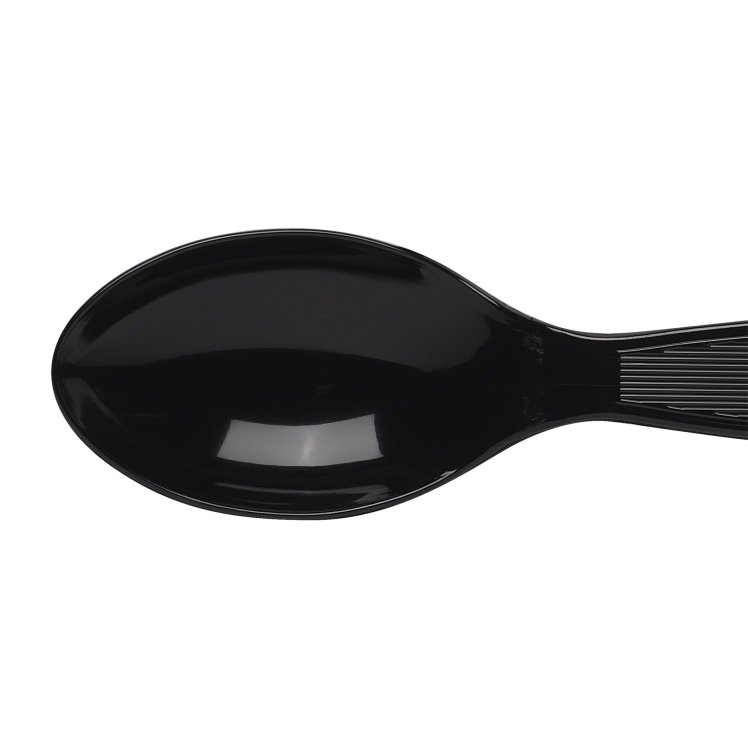 DIXIE FOODSERVICE HEAVY WEIGHT BLACK POLYSTRYENE TEASPOON