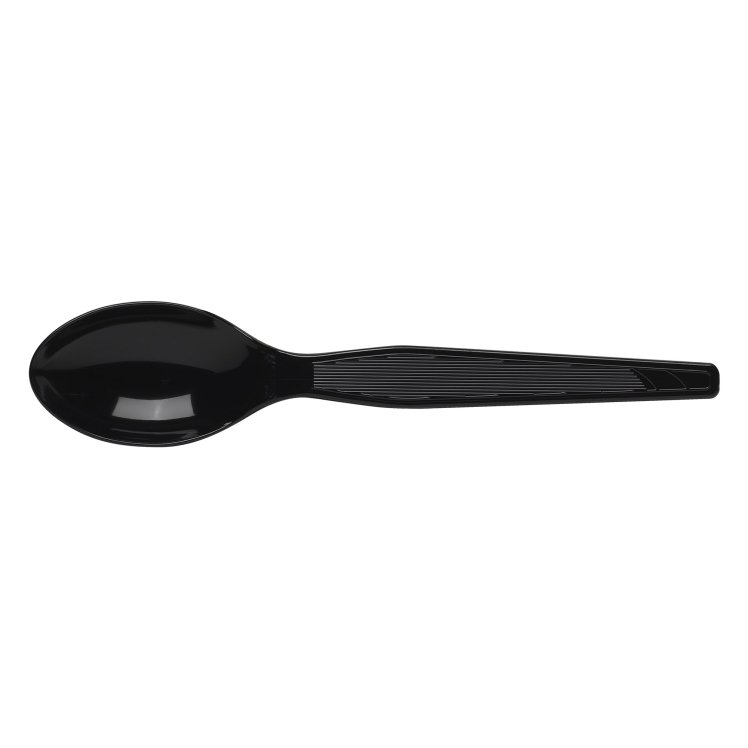 DIXIE FOODSERVICE HEAVY WEIGHT BLACK POLYSTRYENE TEASPOON