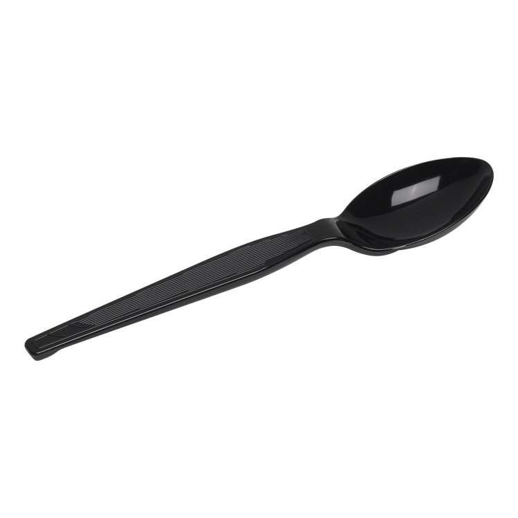 DIXIE FOODSERVICE HEAVY WEIGHT BLACK POLYSTRYENE TEASPOON