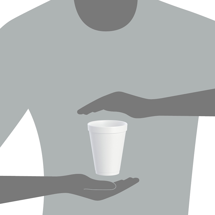 DART WHITE FOAM CUP 12 OZ