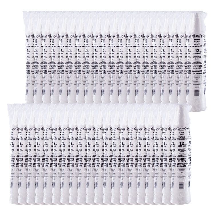 DART WHITE FOAM CUP 12 OZ