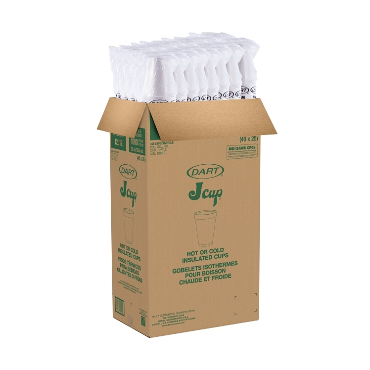DART WHITE FOAM CUP 12 OZ