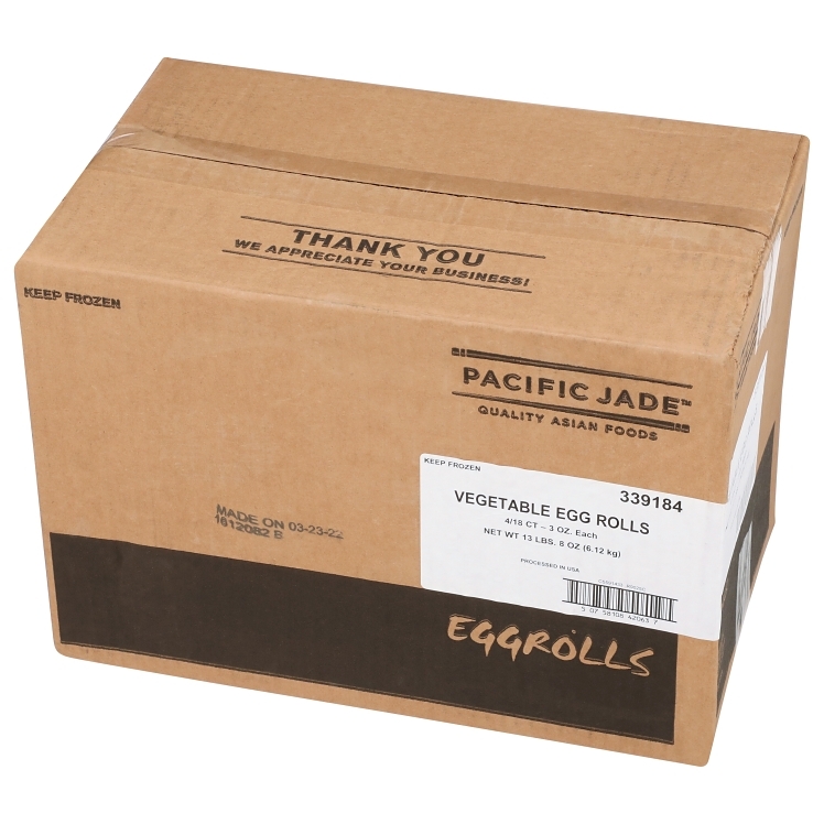 PACIFIC JADE EGG ROLL VEGETABLE 3 OZ COOKED FROZEN