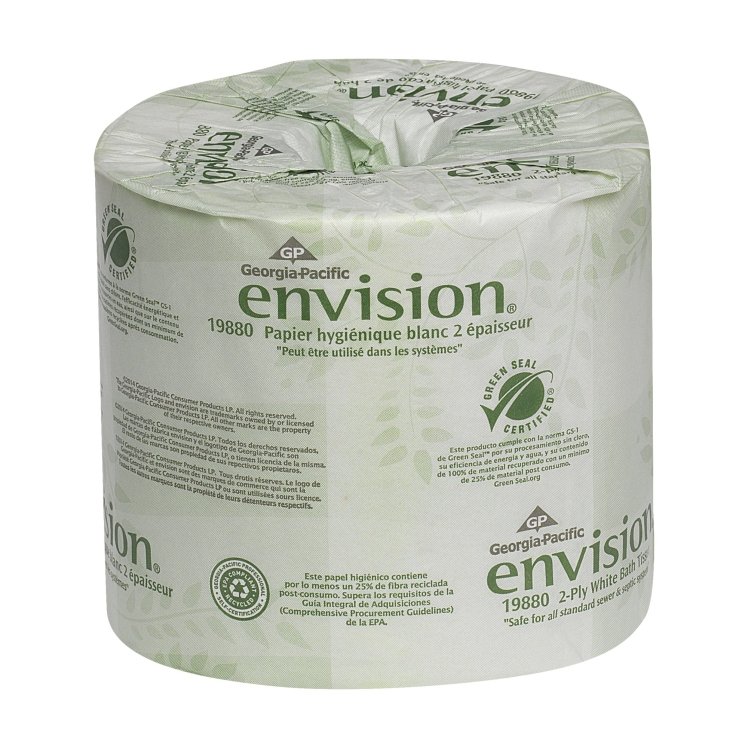 ENVISION 4 X 186' 550 SHEET 2PLY TOILET TISSUE ROLL