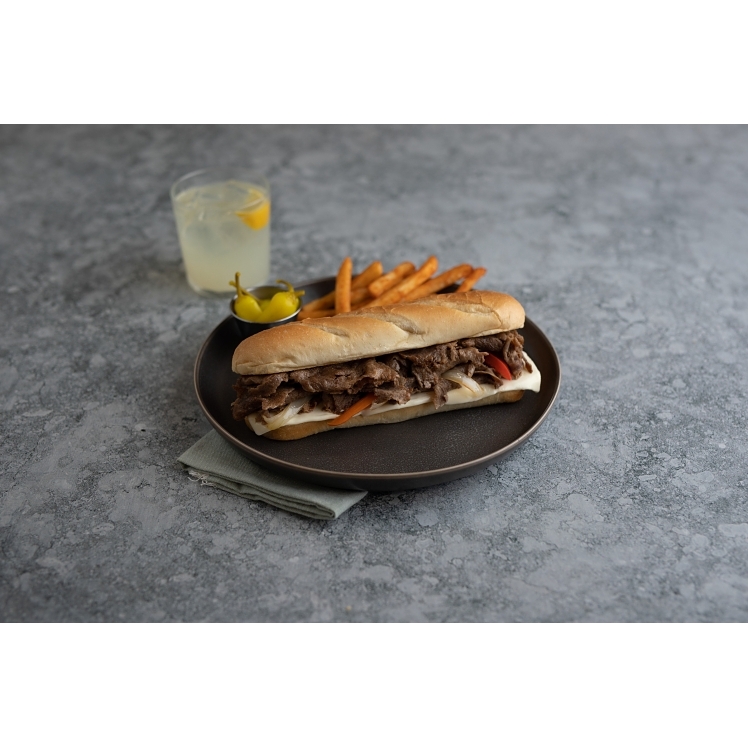 PHILADELPHIA CHEESESTEAK BEEF PHILLY FLAT SEASONED RAW FROZEN 4 OZ SLICED