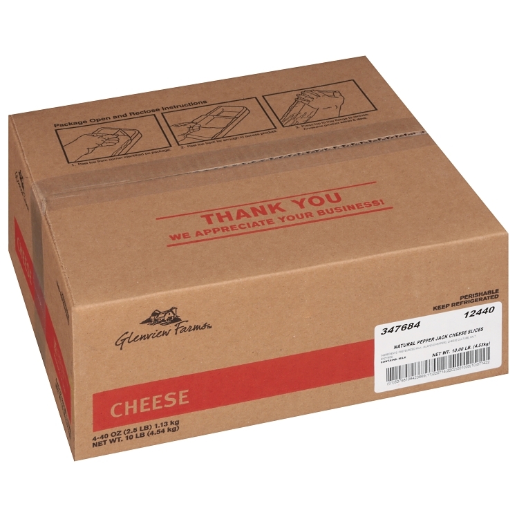 GLENVIEW FARMS PEPPER JACK CHEESE SLICED 0.75 Z TRAY