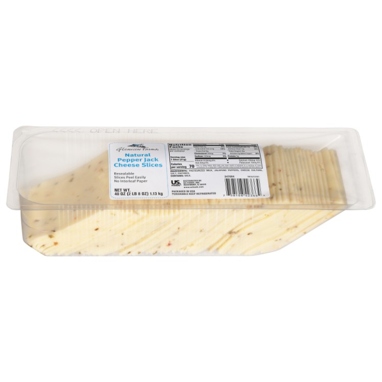 GLENVIEW FARMS PEPPER JACK CHEESE SLICED 0.75 Z TRAY