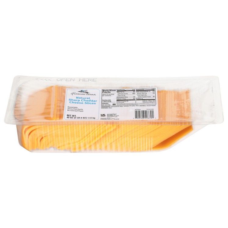 GLENVIEW FARMS cHEDDAR cHEESE SHARP SLICED 0.75 Z
