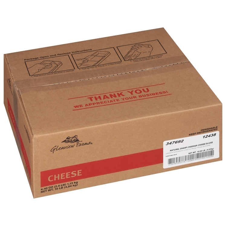 GLENVIEW FARMS cHEDDAR cHEESE SHARP SLICED 0.75 Z