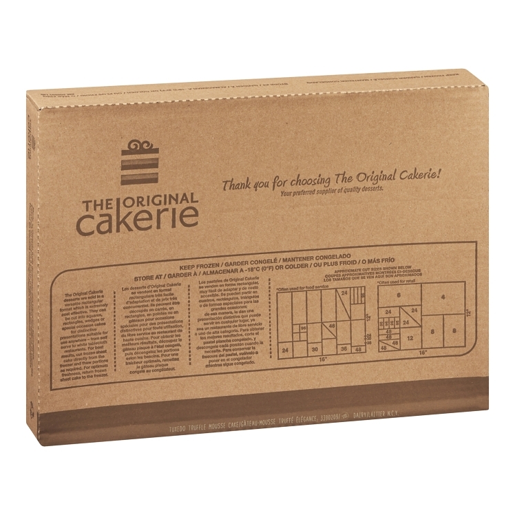 THE ORIGINAL CAKERIE CAKE 3 LAYER TUXEDO TRUFFLE MOUSSE