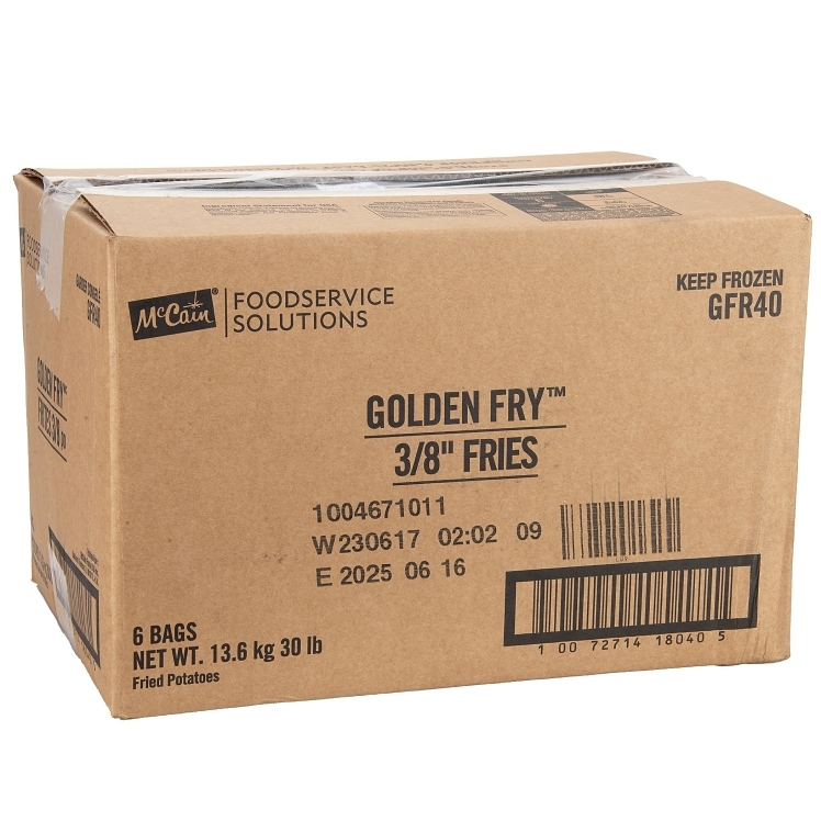 MCCAIN GOLDEN FRY 3/8 INCH STRAIGHT CUT FRENCH FRIED POTATOES