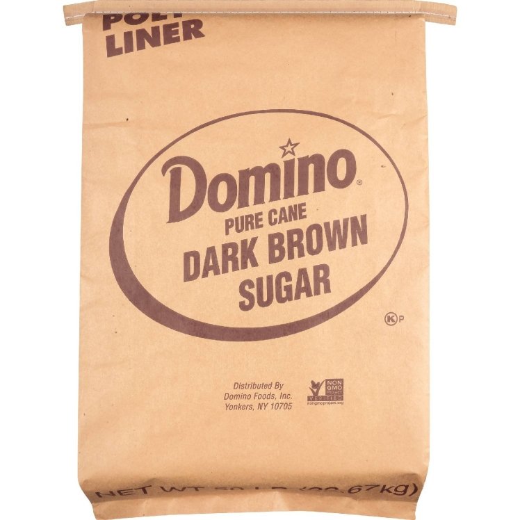 Domino Dark Brown Granulated Cane Sugar 50 lb
